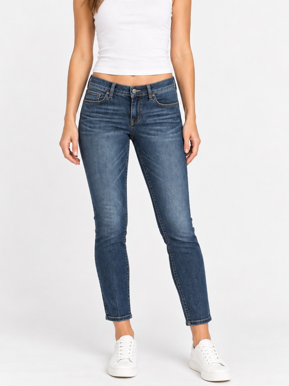 New York & Company Denim Jeans Low Rise Skinny Ankle Stretch Women's Size 8